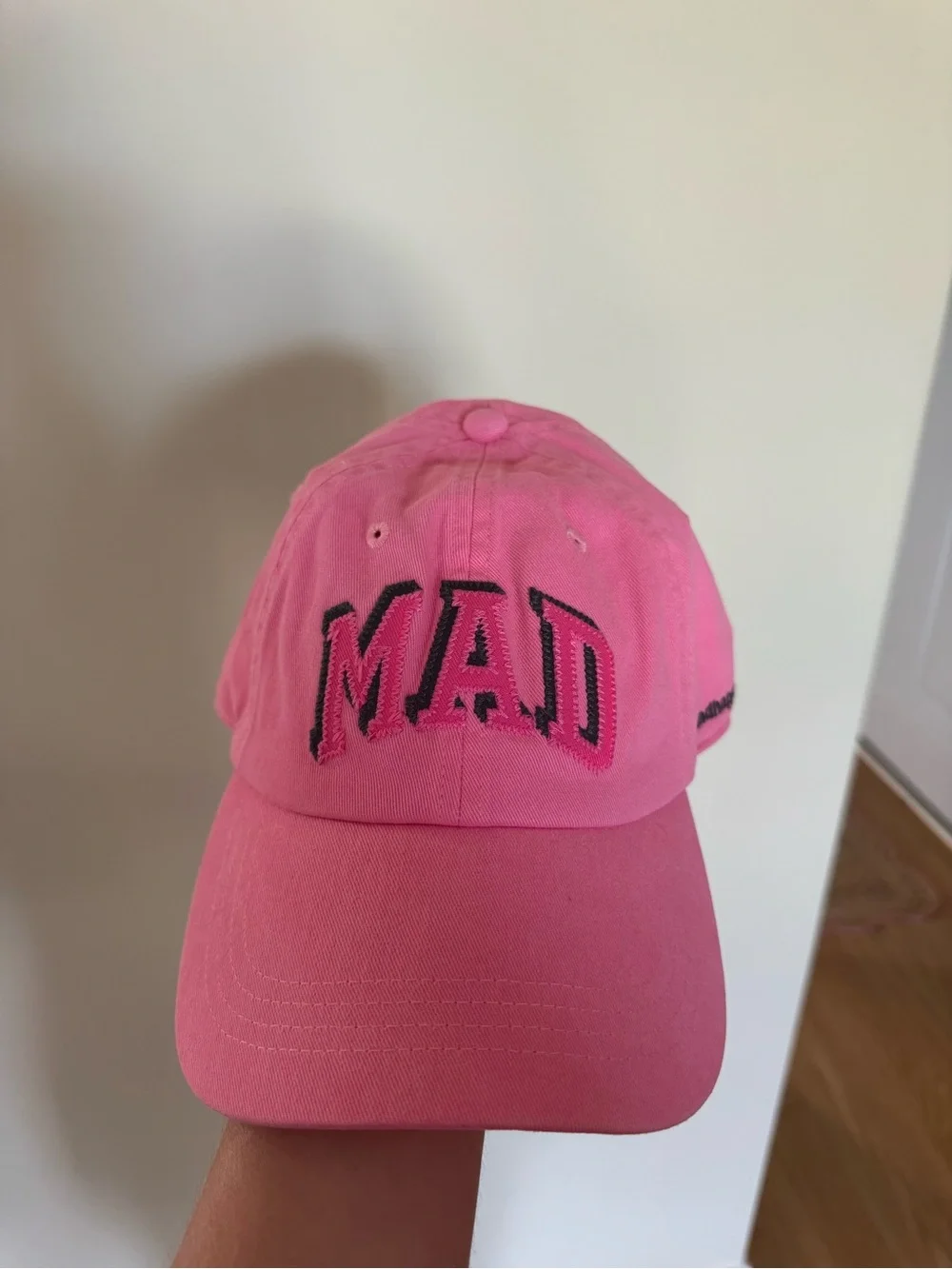 Mad happy x Gap collab Pink embroidered baseball cap